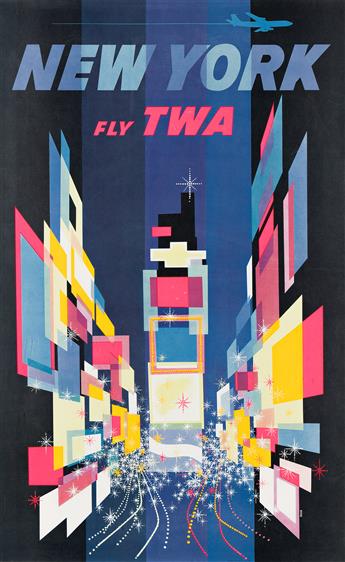 DAVID KLEIN (1918-2005) New York Fly TWA. Circa 1960.                                                                                            